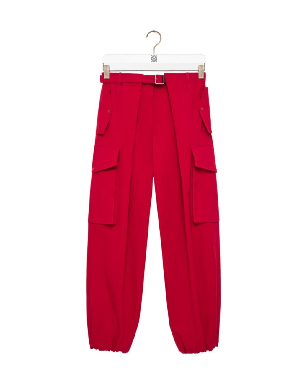Loewe Red Belted Cargo Pants