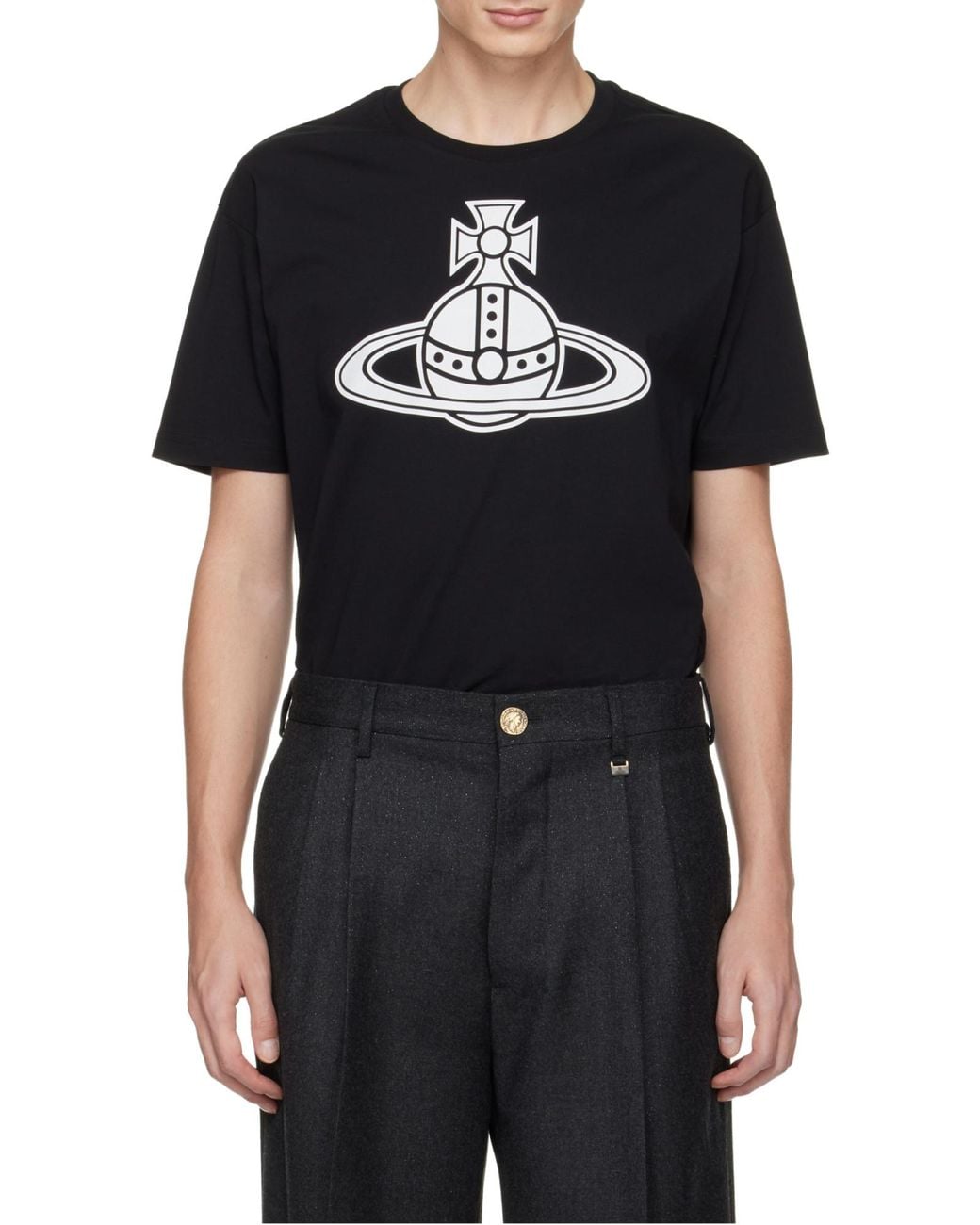 Vivienne Westwood Blue Orb Printed Crewneck T-Shirt