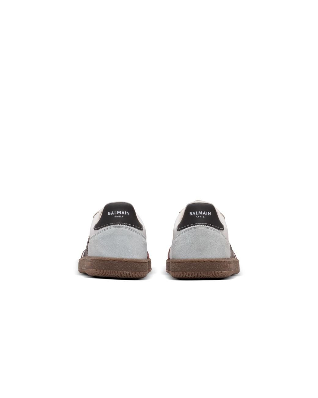 Balmain Brown Swan Suede And Nylon Trainers for men