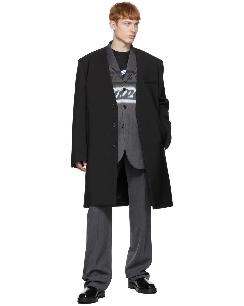 we11done Black Logo-Print Cotton Sweater for men