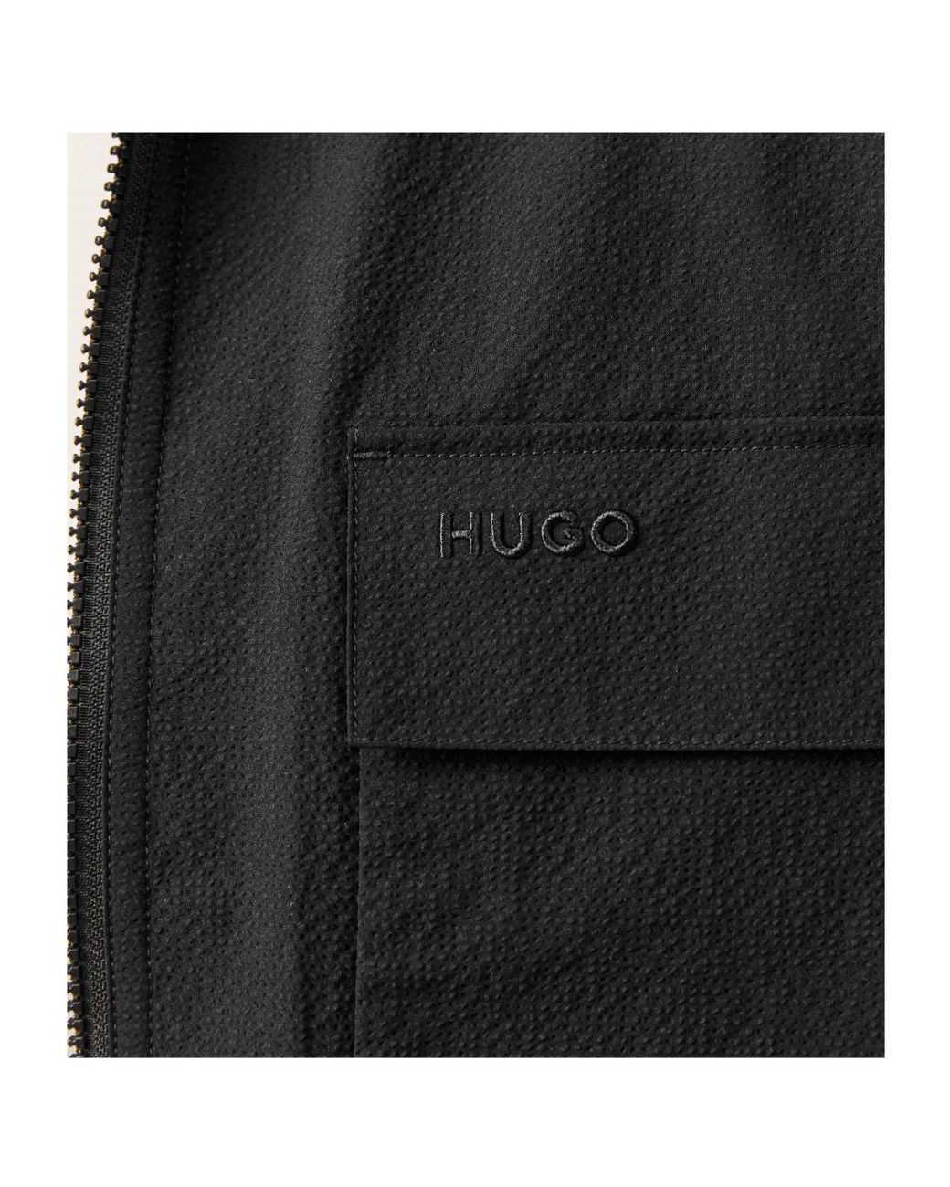 Boss Black Zip-Up Utility-Style Shirt Casual Jacket for men