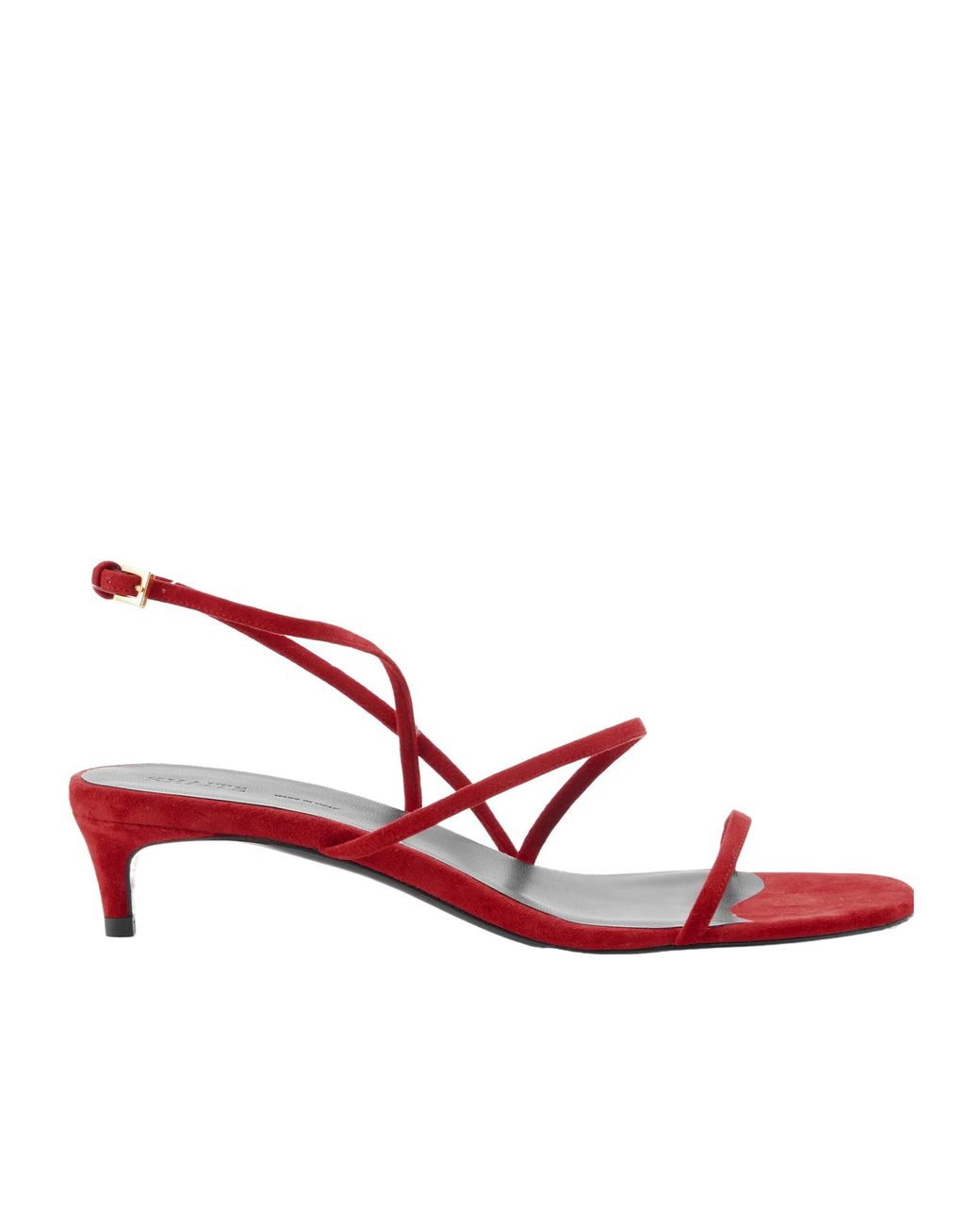 Khaite Red Loop Suede Sandals