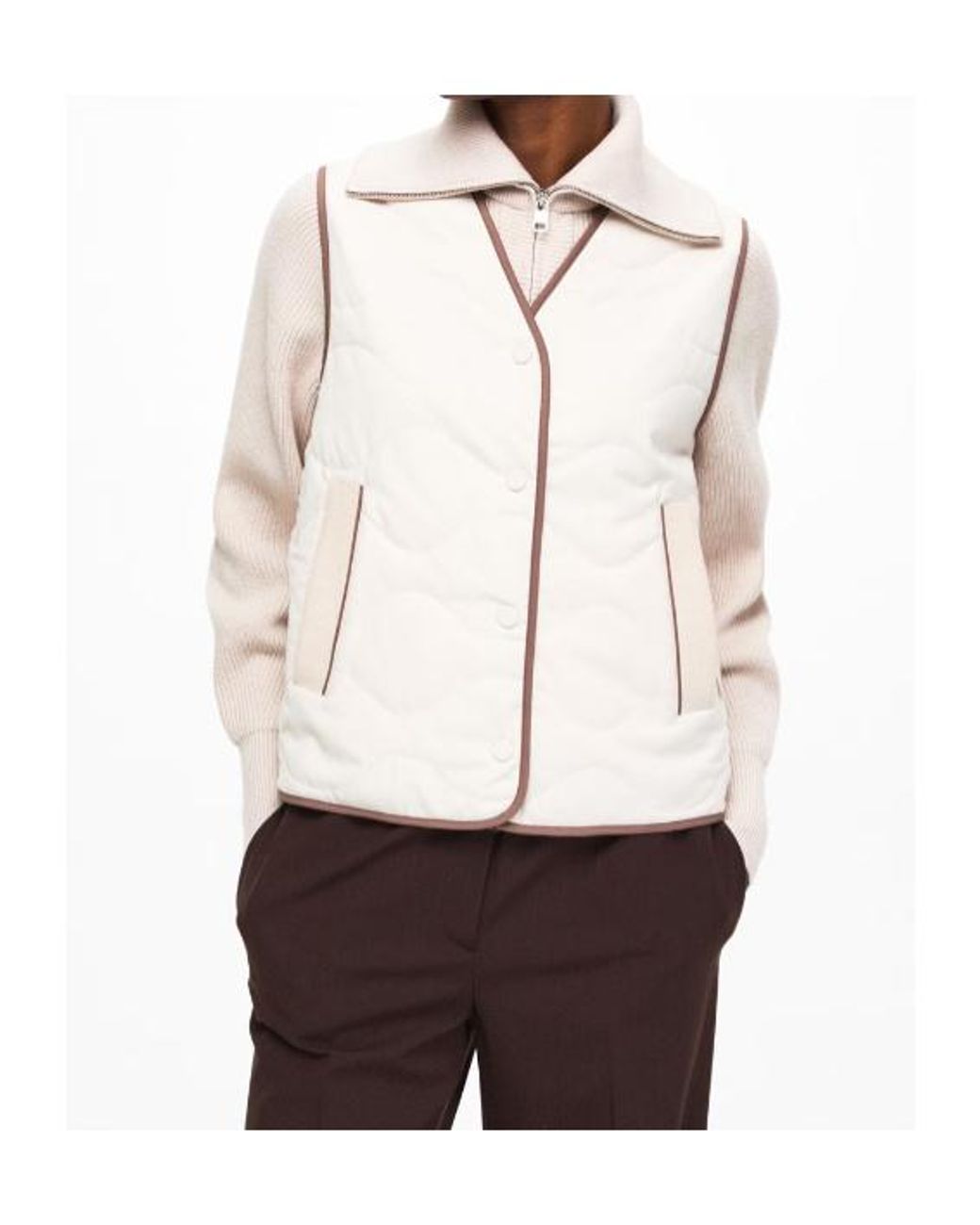 Varley White Lori Reversible Gilet