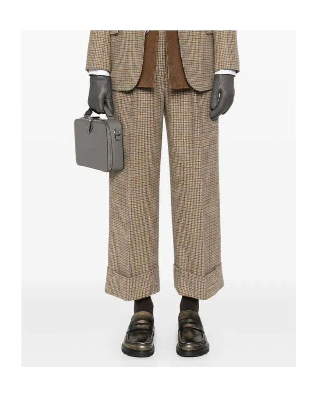 Thom Browne Gray Ginclub Check Cheviot Tweed Trousers