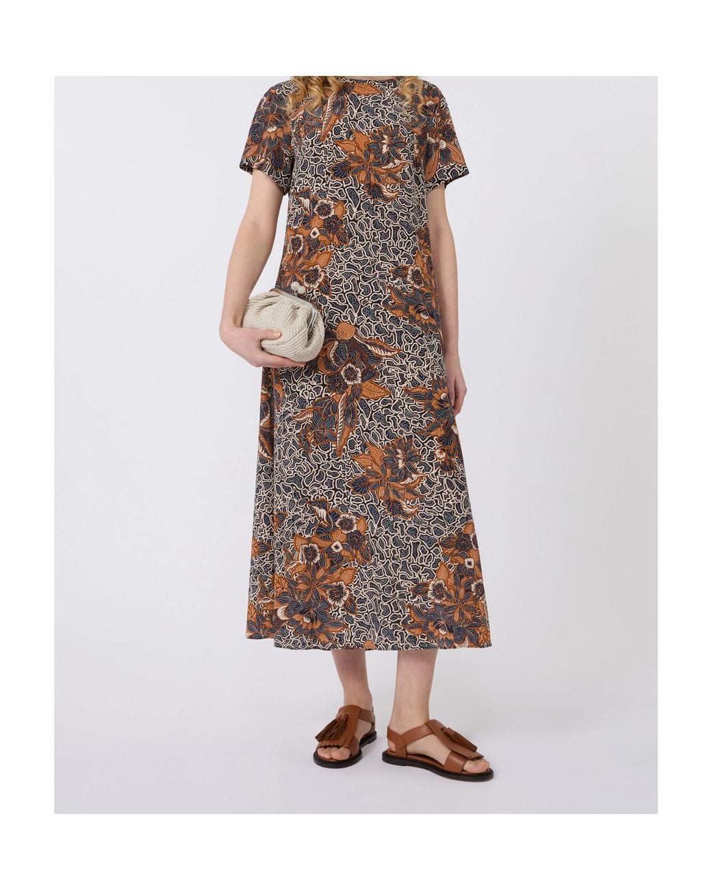 Weekend by Maxmara Brown Floral Dress