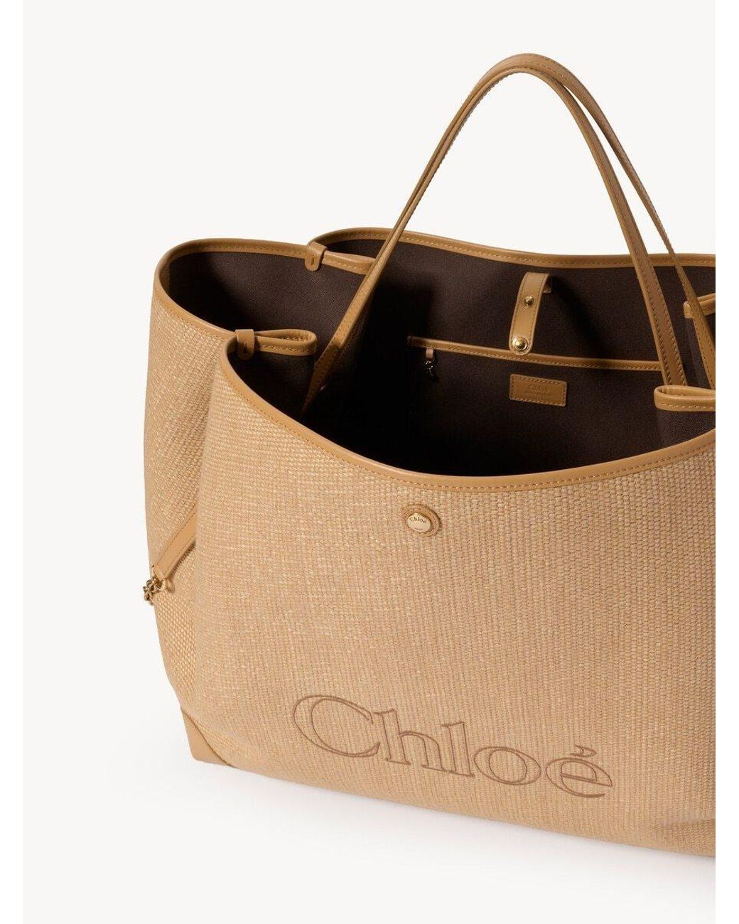 Chloé Natural Chloé Clover Double Carry Bag