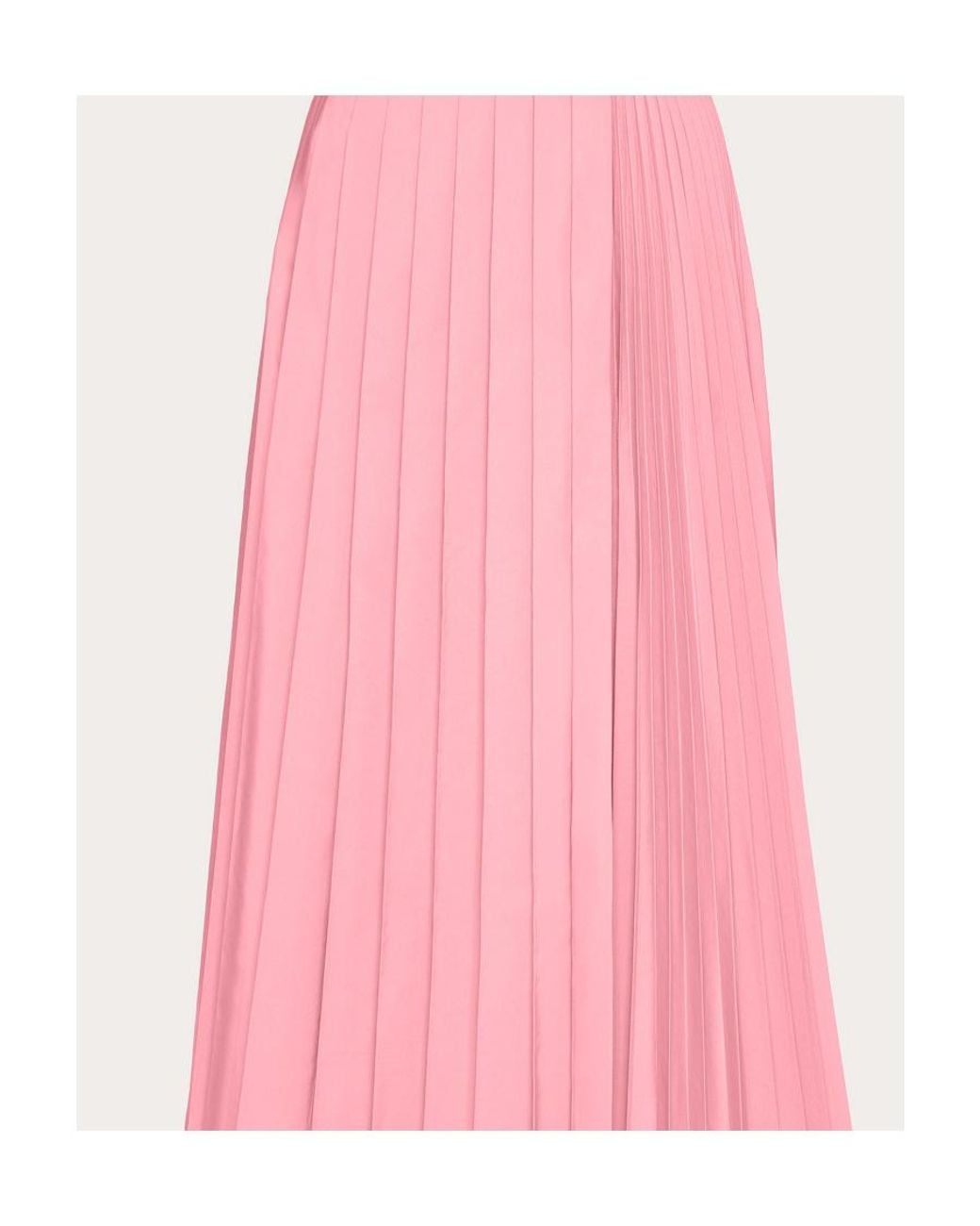 Valentino Pink Fully Pleated Midi Skirt