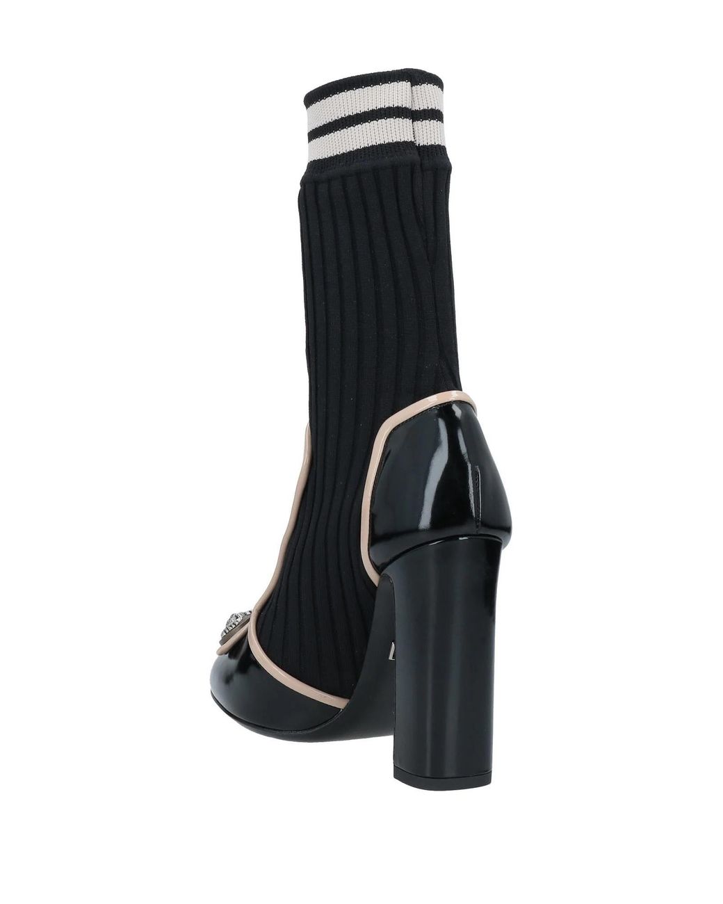 Dolce & Gabbana Black Knitted Ankle Boot