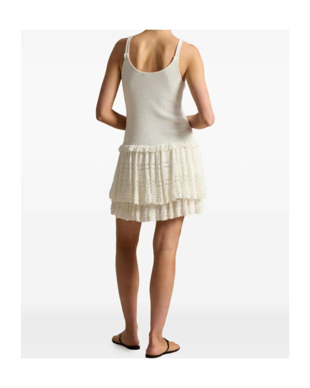 Polo Ralph Lauren White Tiered Day Dress