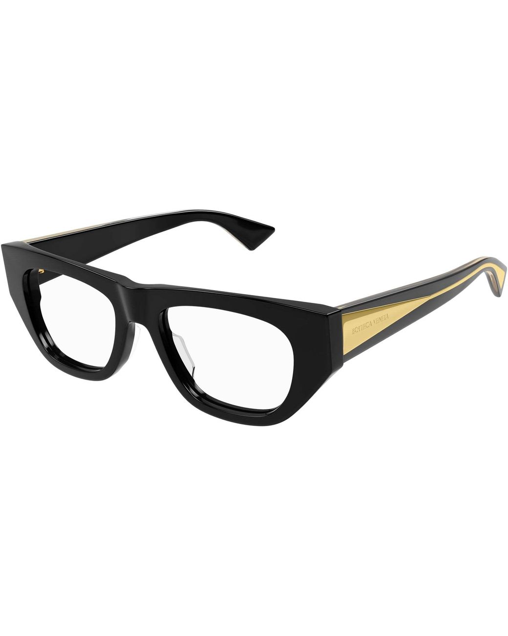 Bottega Veneta Black Eyewear Square Frame Glasses
