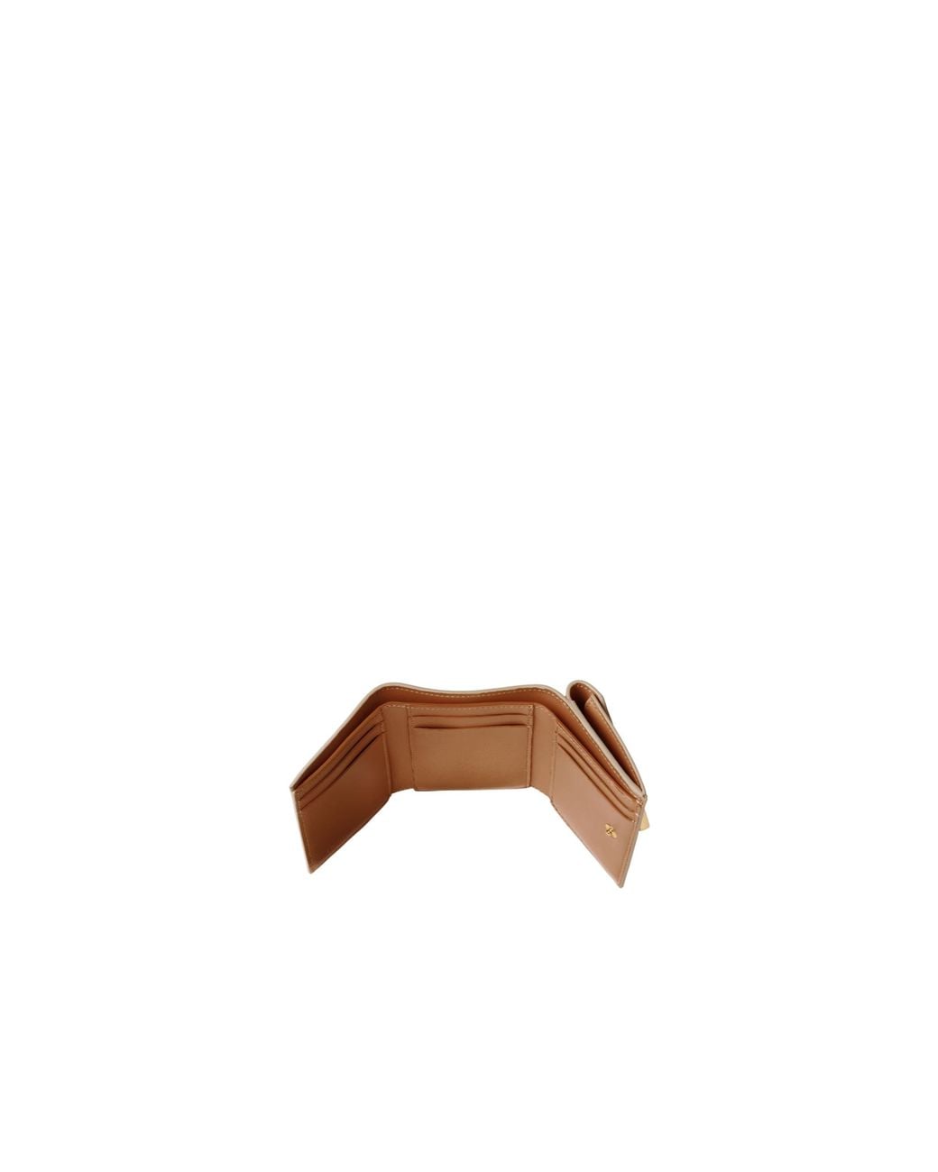 Fendi Brown Ff Diamonds Micro Trifold Wallet