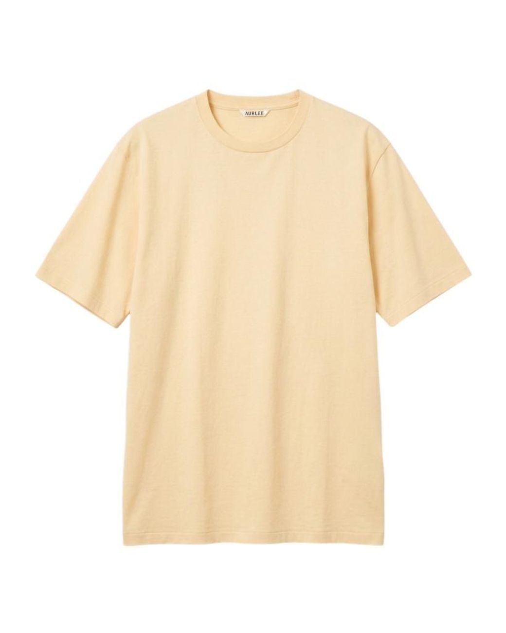 Auralee Natural Crew-Neck T-Shirt for men