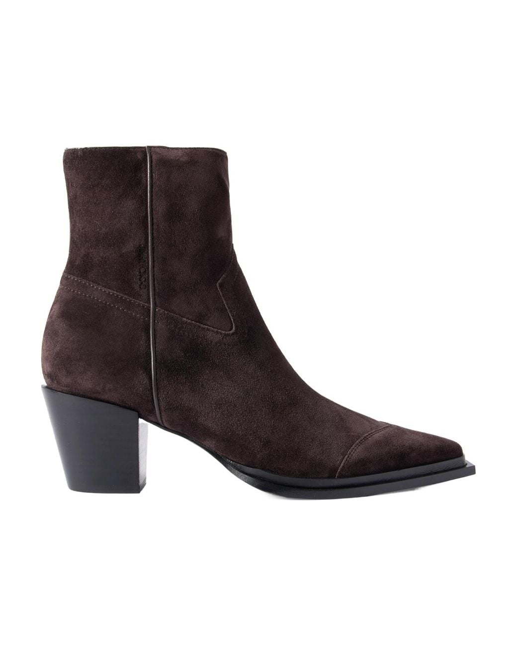 Jimmy Choo Brown Cece 60 Suede Ankle Boots