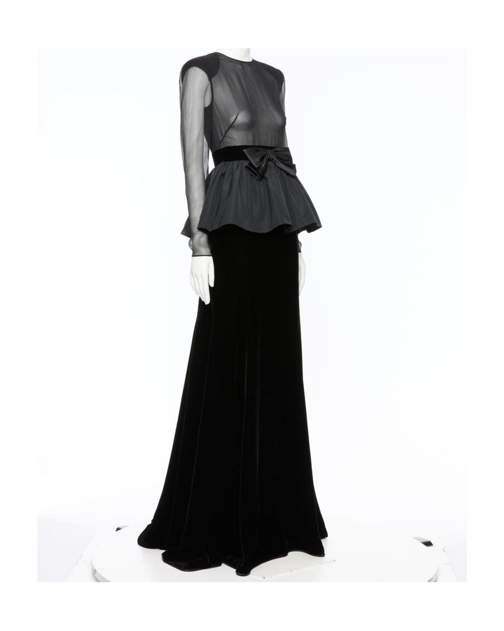 Valentino Black Long-Sleeved Dress