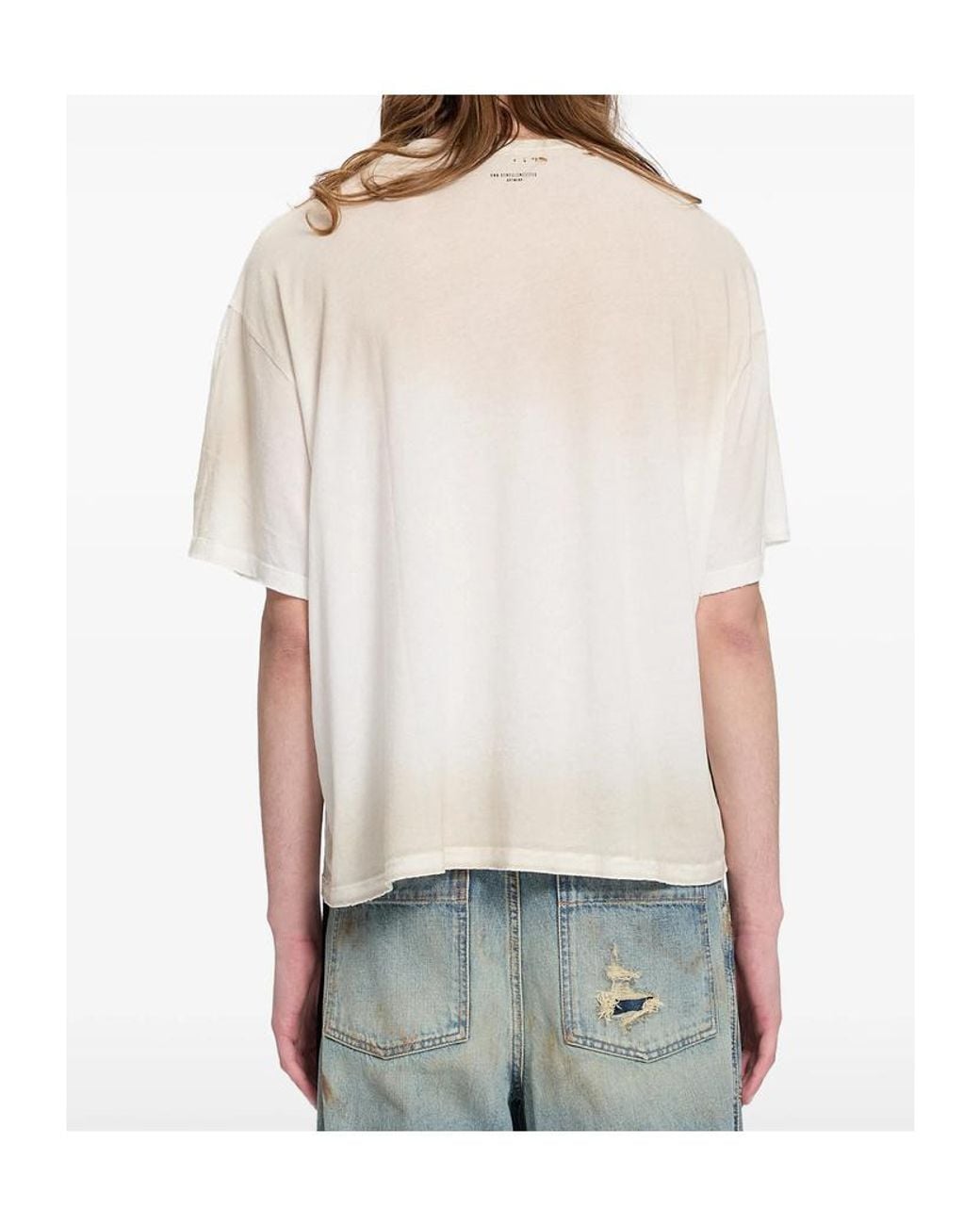 Ann Demeulemeester Blue Lu Portrait T-Shirt for men