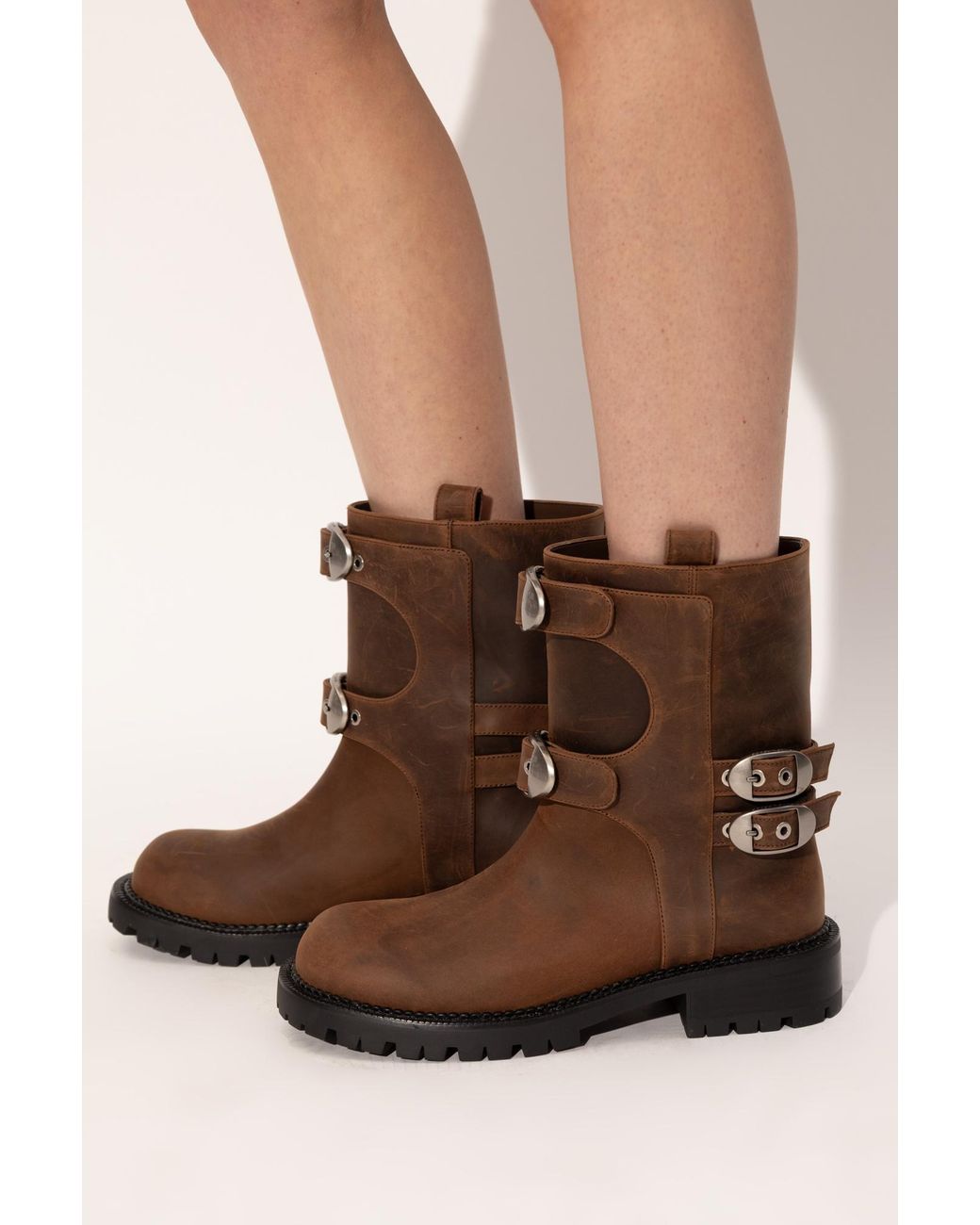Marc Jacobs Brown The Kiki Moto Boots