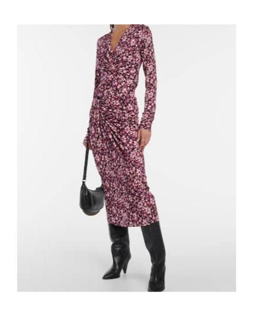Isabel Marant Purple Ruched Jersey Top