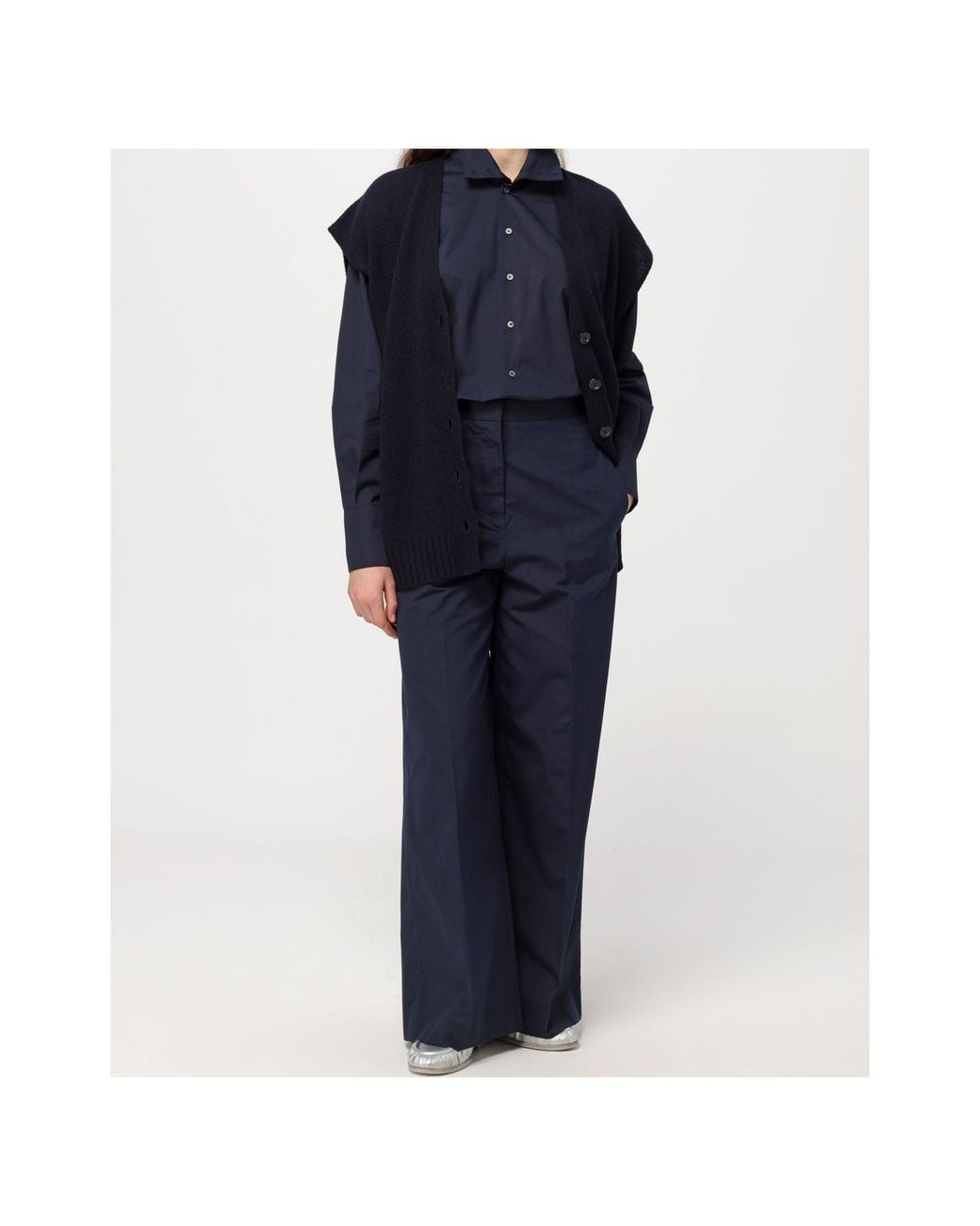 Fabiana Filippi Blue Brushed Gilet