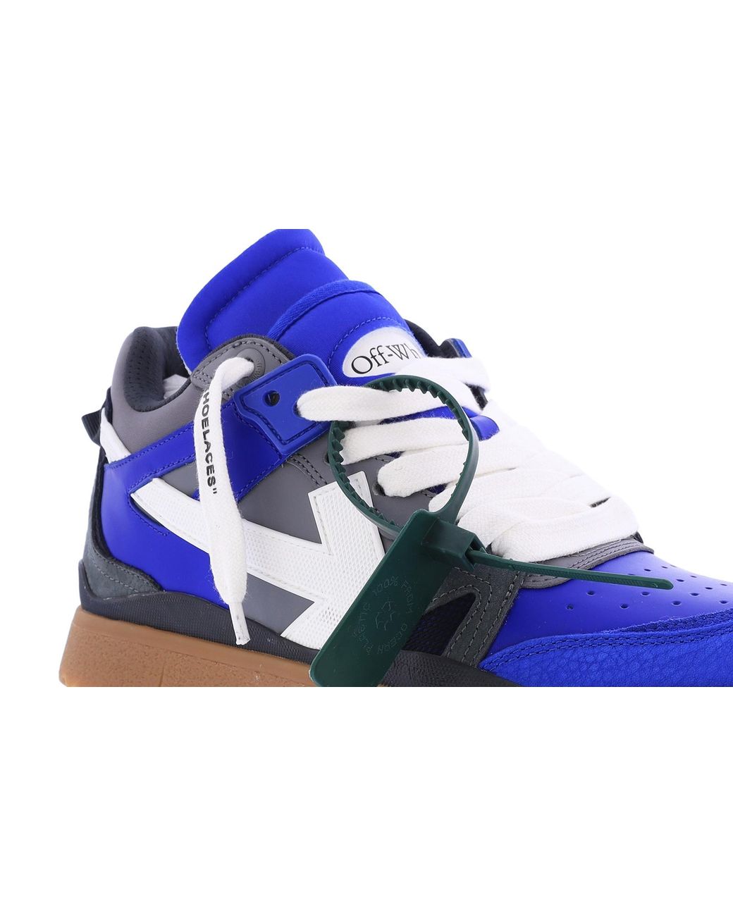 Off-White c/o Virgil Abloh Blue Mid Top Sponge Round Toe Sneakers for men
