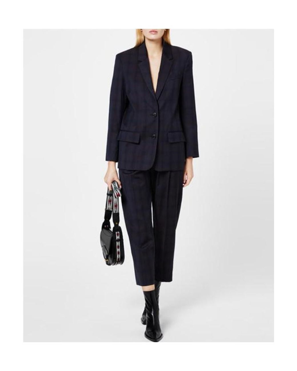 Isabel Marant Blue Checked Trousers
