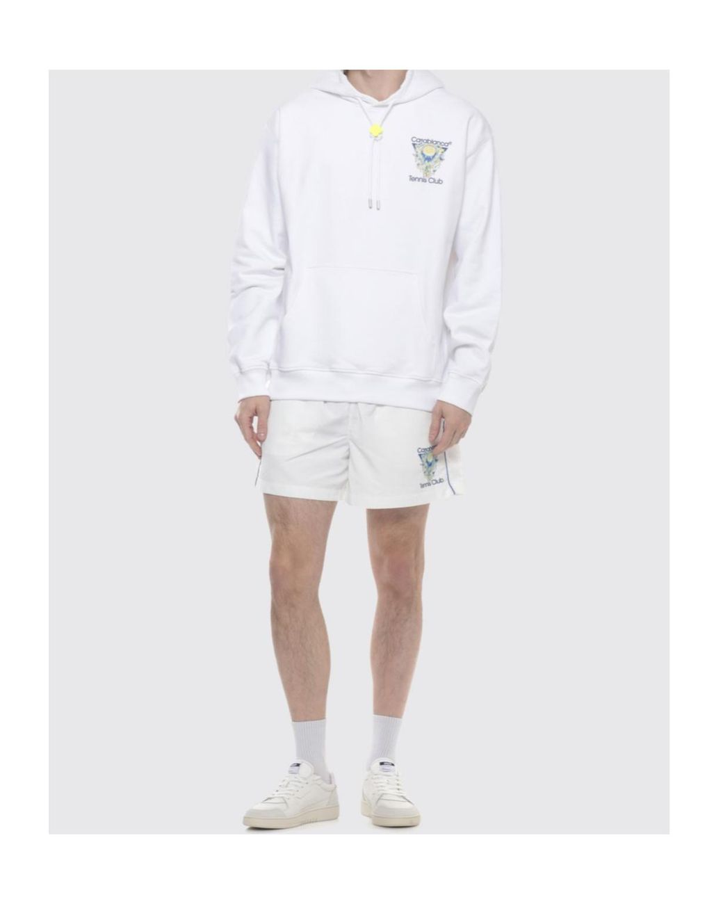 Casablanca White Logo-Printed Shorts for men