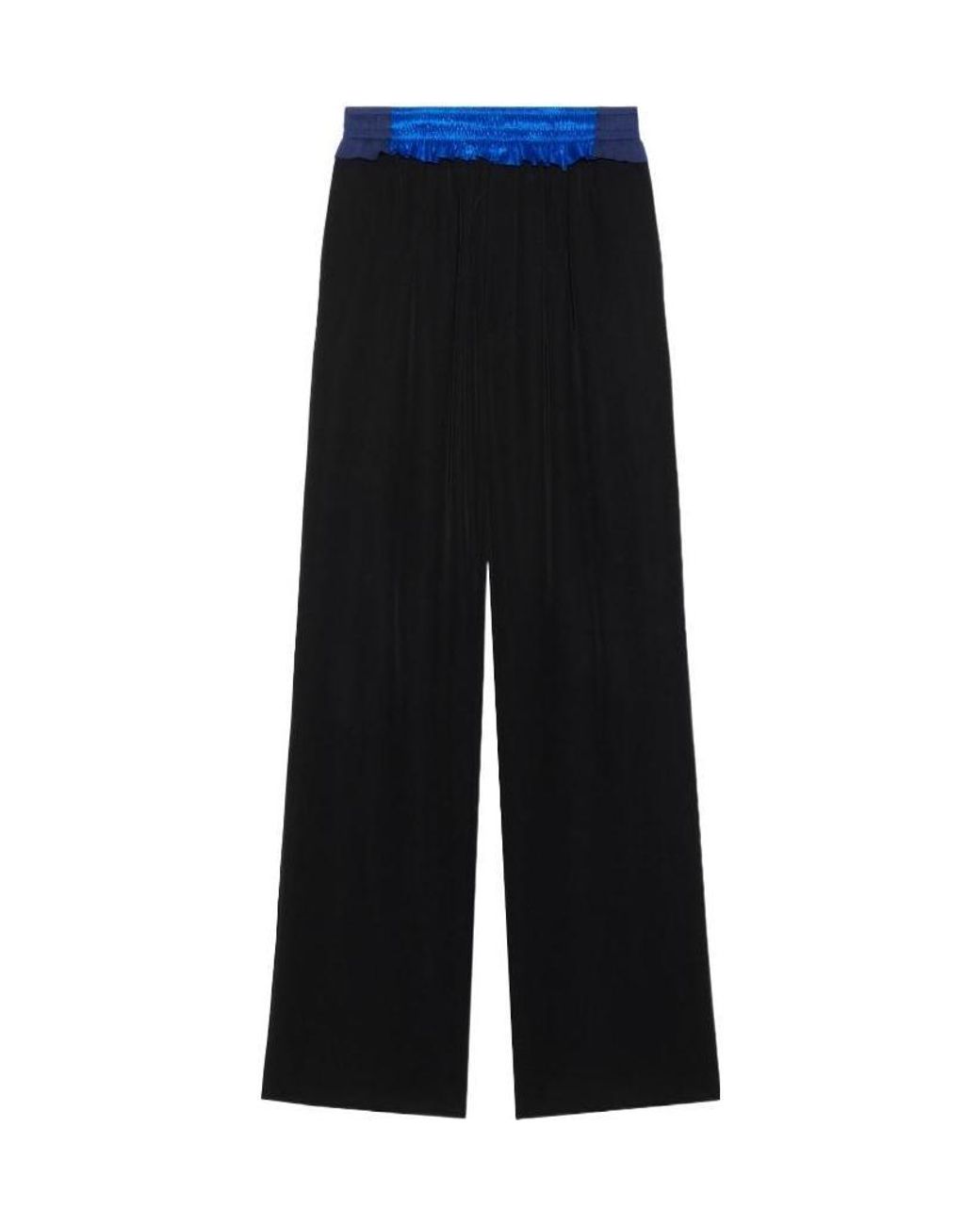 Balenciaga Black Contrast Waistband Tailored Track Pants