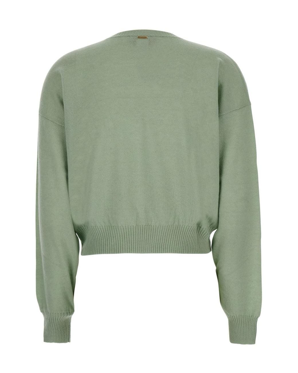 Twinset Green Ribbed Hem Knitted Sweater