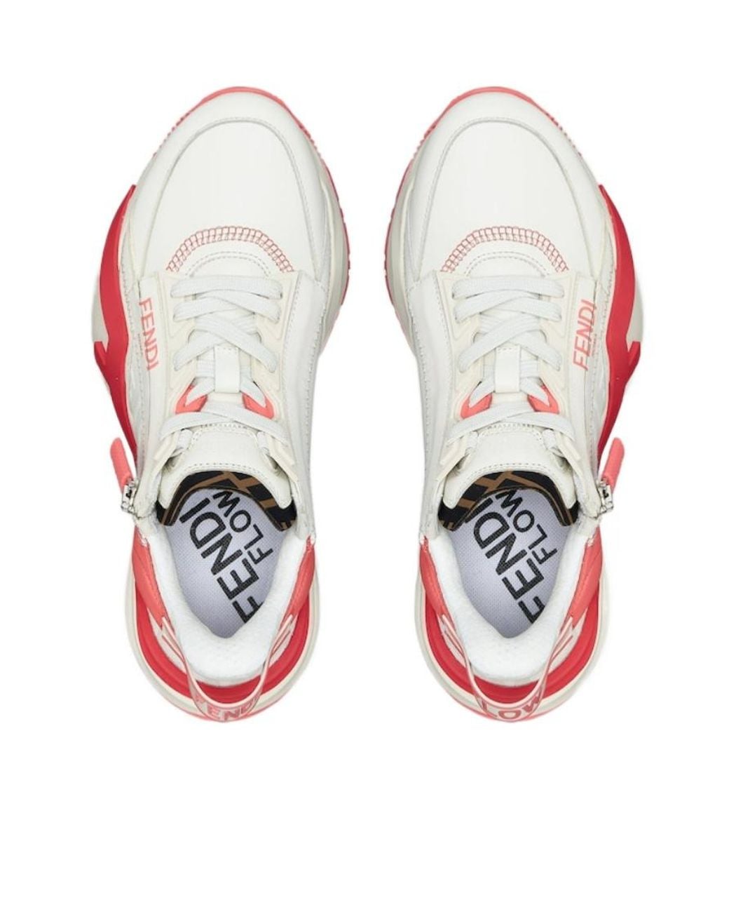 Fendi Pink Leather Low-Tops