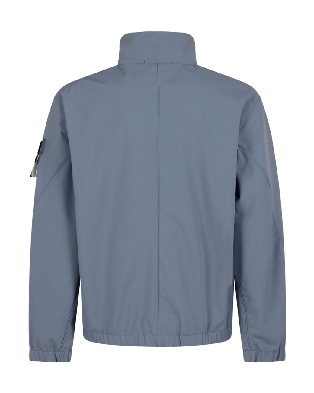 Stone Island Blue High Neck Zip-Up Jacket for men