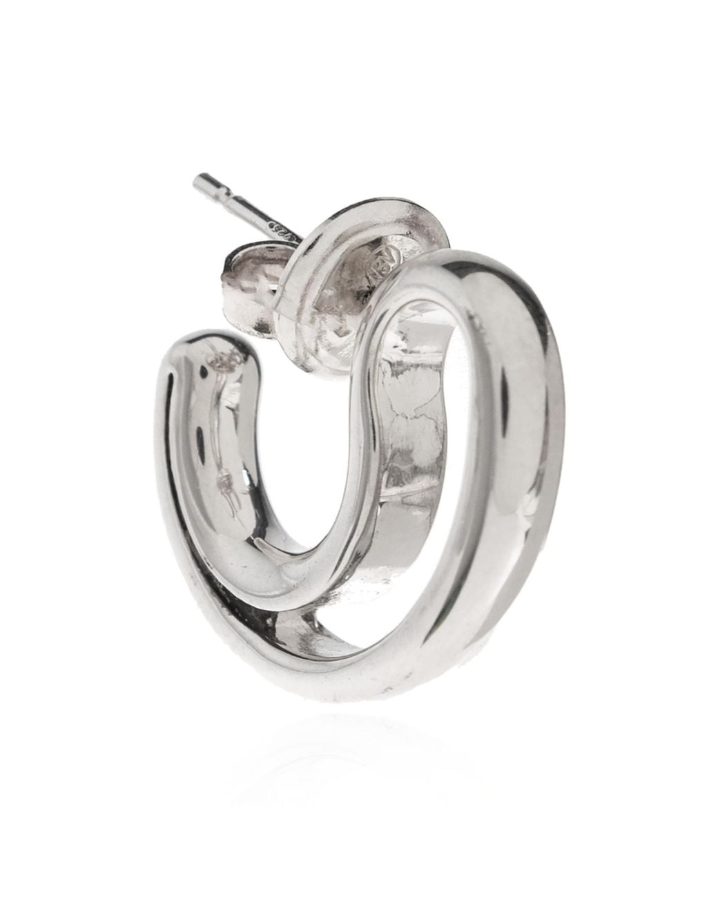 Bottega Veneta Metallic Logo Earrings