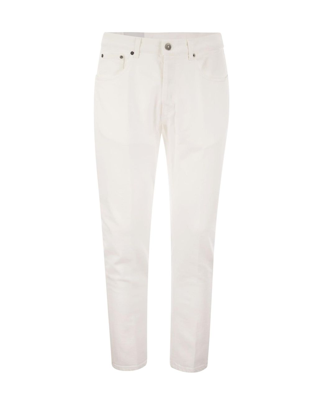 Dondup White Dian Carrot Fit Jeans for men