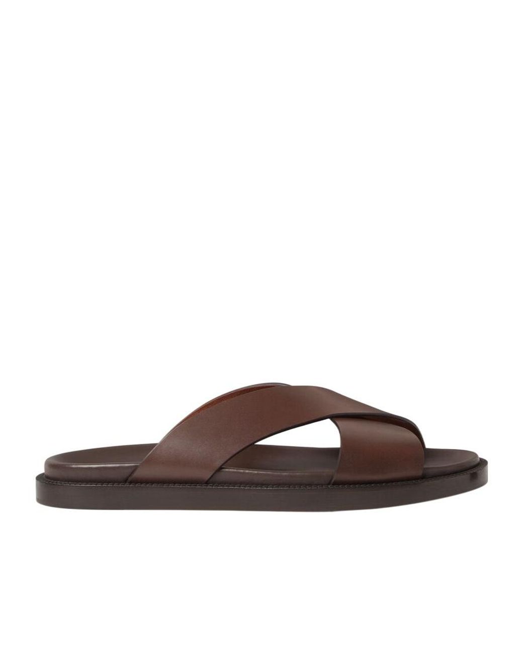 Loro Piana Brown Riviera Slide Walk for men