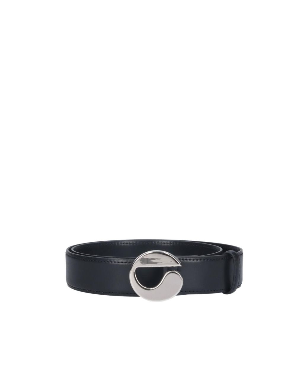 Coperni White Logo Plaque Buckle Belt