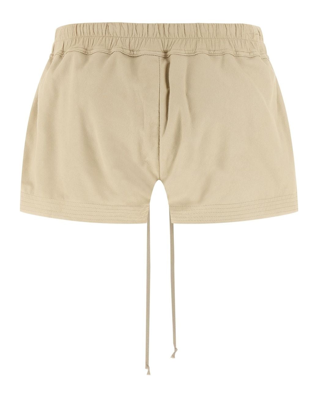 Rick Owens Natural Layered Drawstring Shorts