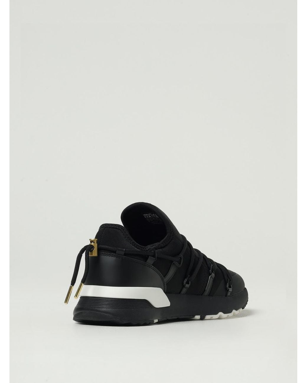 Versace Jeans Black Couture Logo Printed Low-Top Sneakers for men