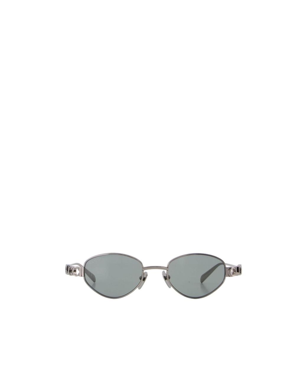 Gucci White Eyewear Gg1935S Oval Logo Sunglasses