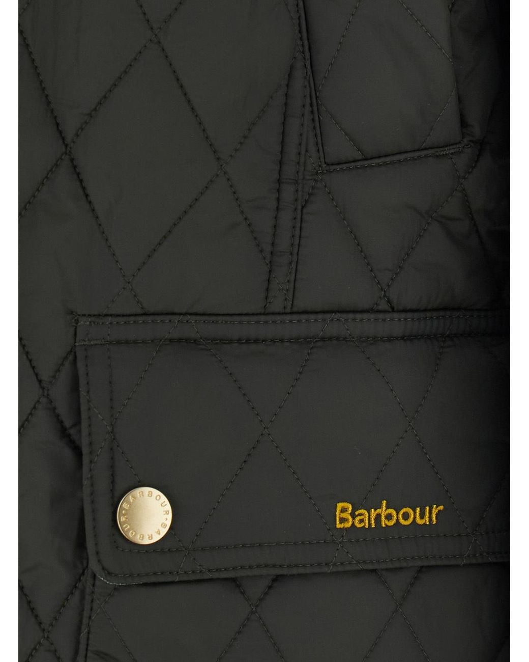 Barbour Black Long-Sleeved Quilted Coat
