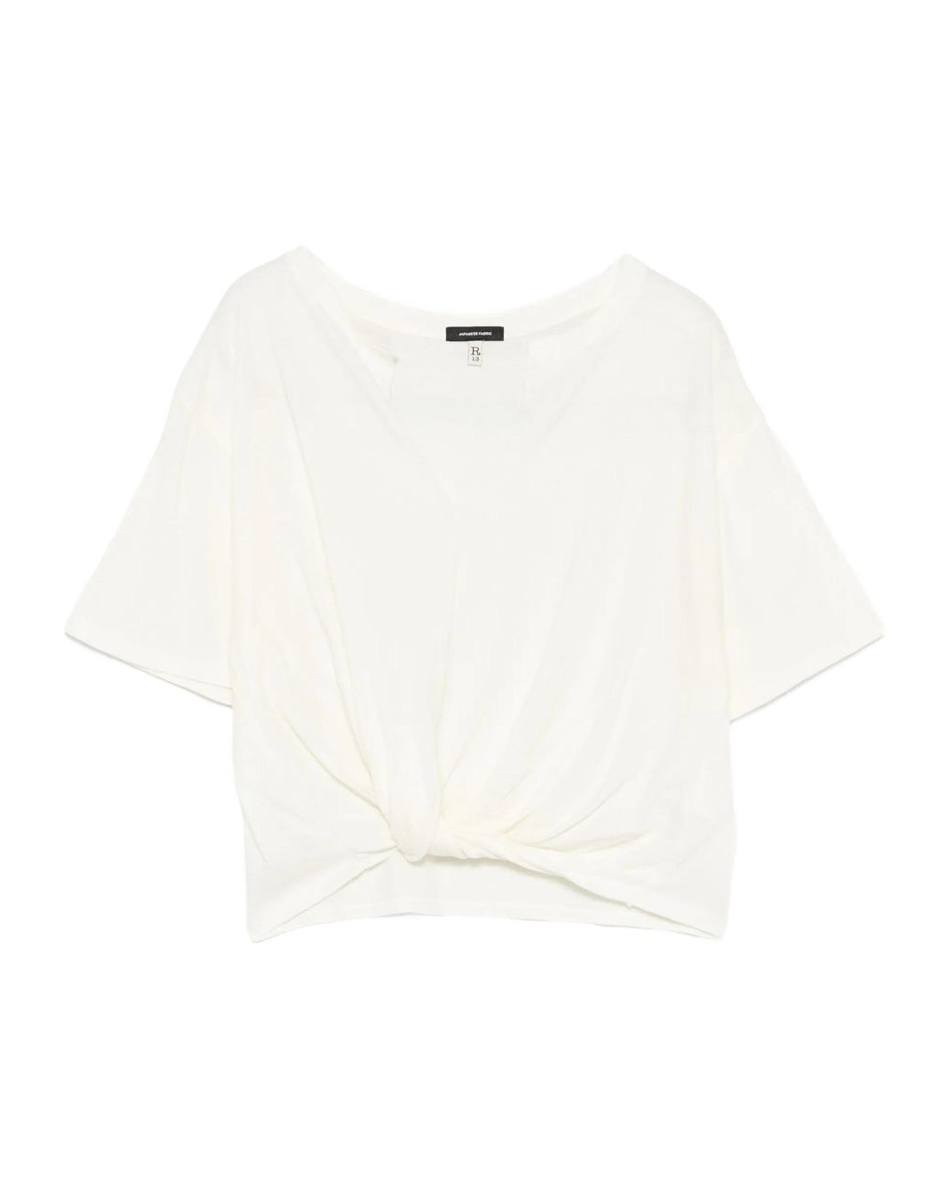 R13 White Knot V-Neck T-Shirt
