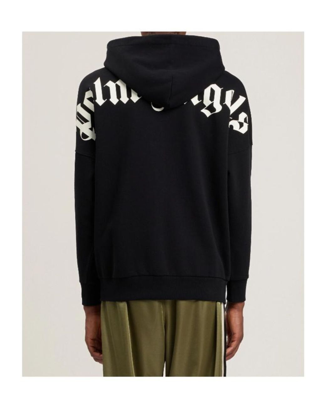 Palm Angels Black Classic Logo Oversized Hoodie for men