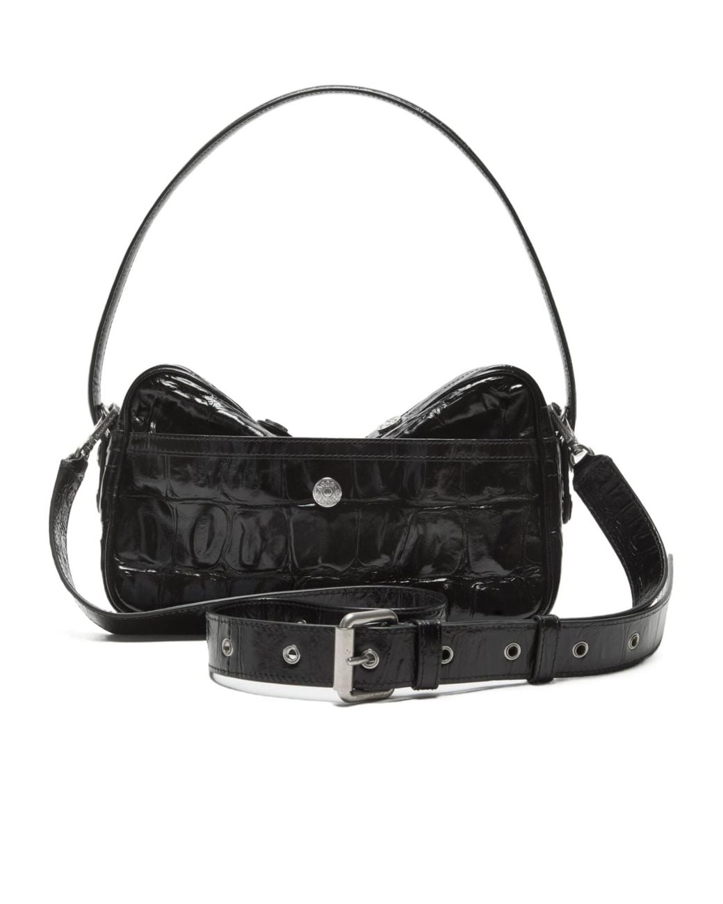 Acne Black Camero Party Zip Shoulder Bag