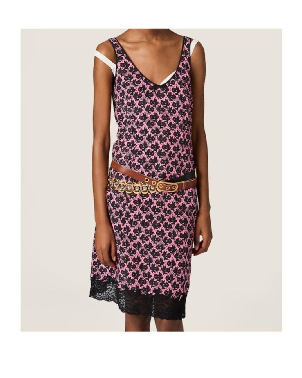 Miu Miu Purple Crêpe De Chine Mini-Dress