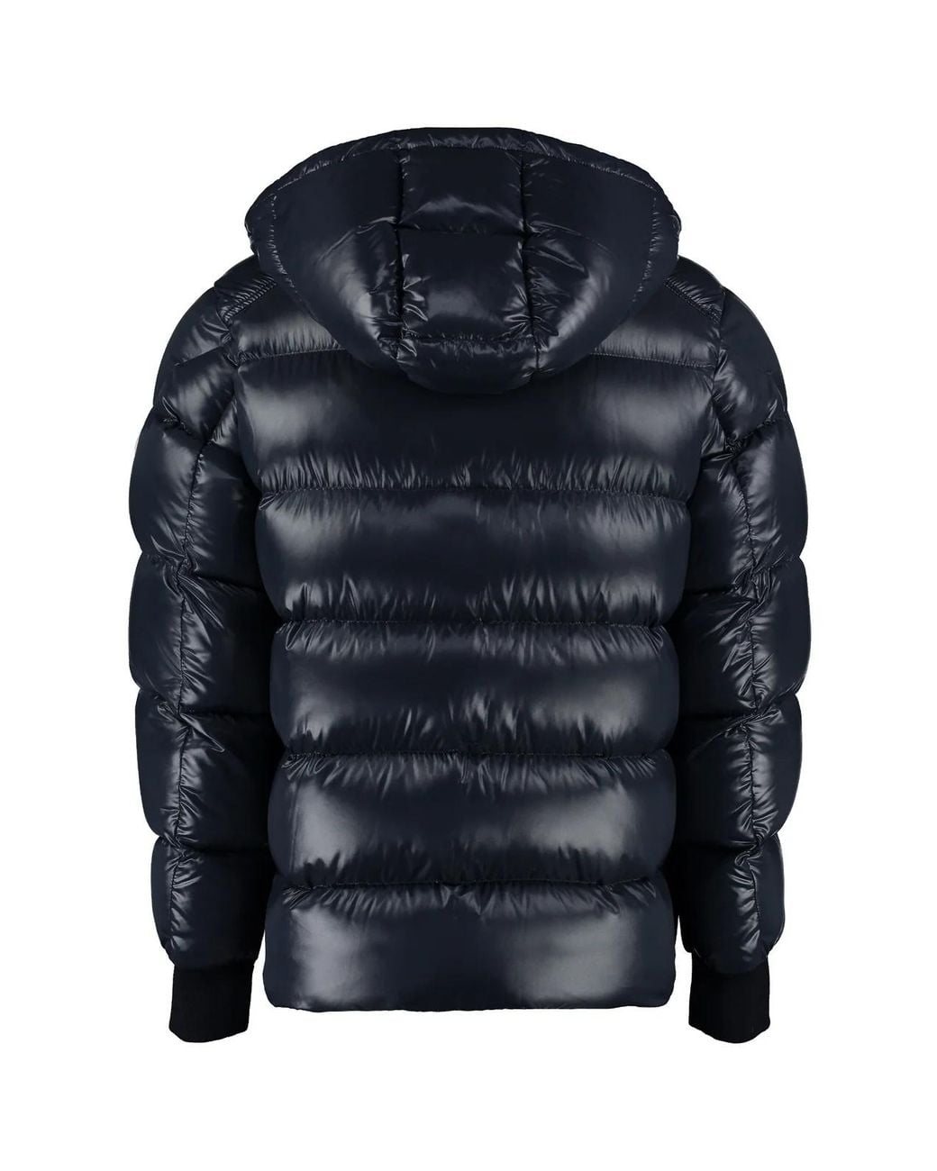 Moncler Blue Logo Cropped Down Jacket for men
