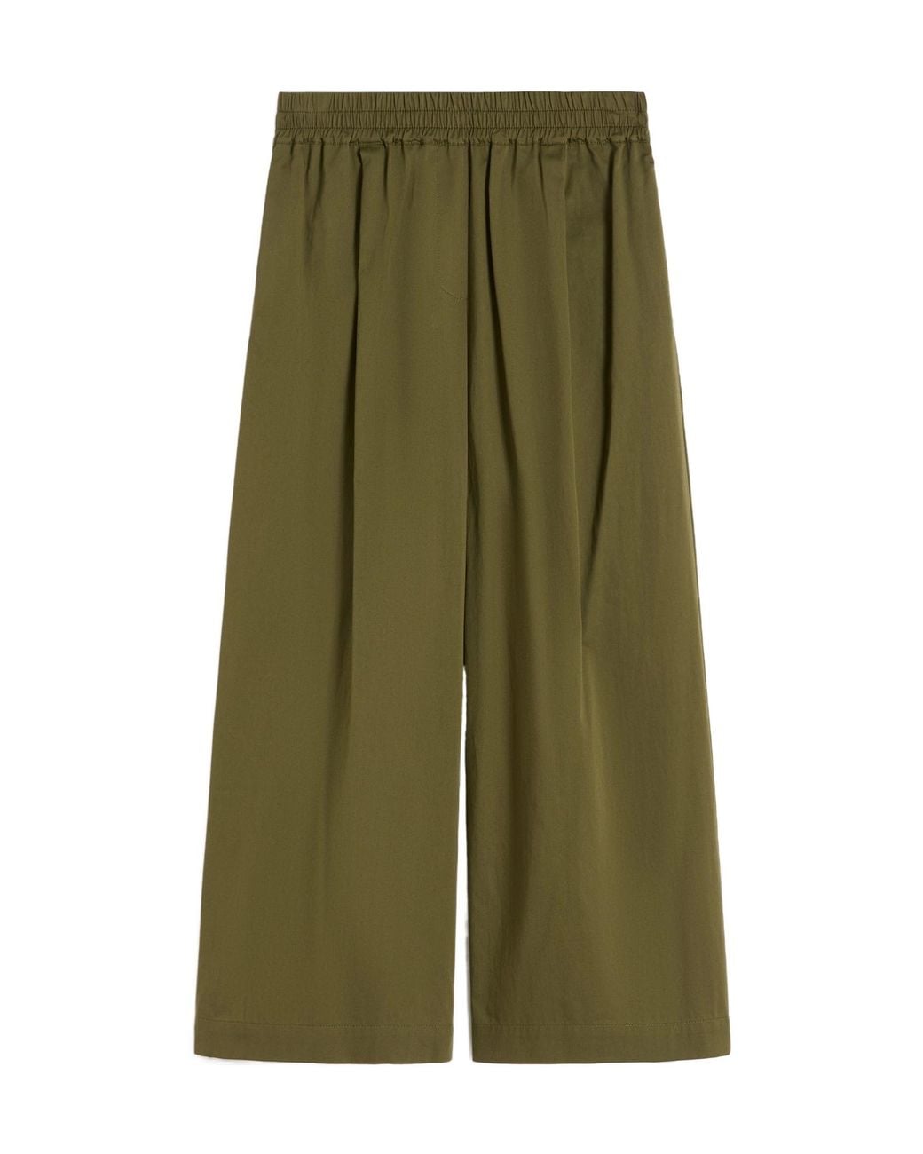 Weekend by Maxmara Green Elasticated-Waistband Trousers