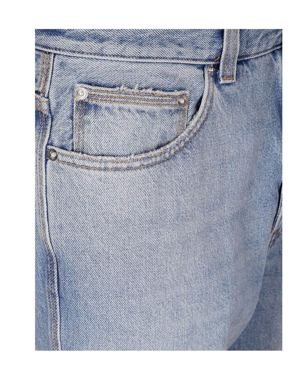 Haikure Blue Distressed Straight Leg Jeans for men