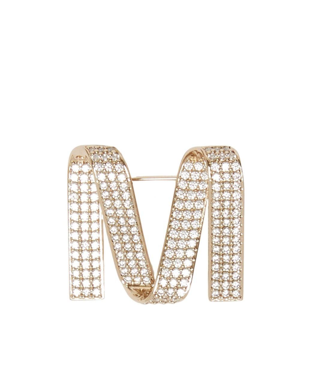 Max Mara Natural All-Over Embellished Brooch