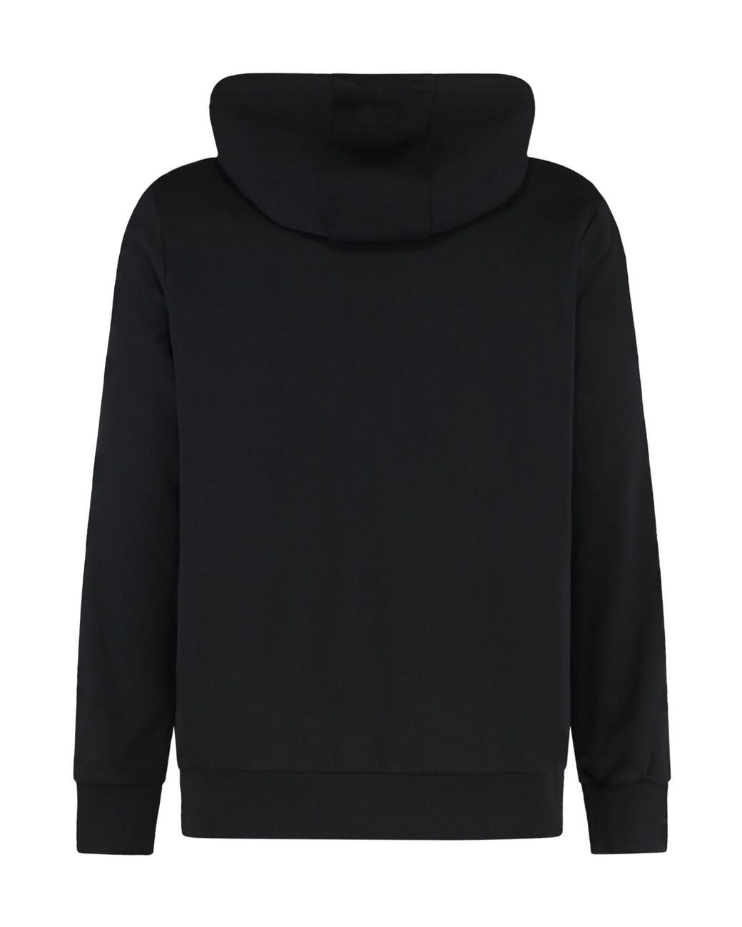 Moncler Black Zip-Up Hooded Cardigan for men