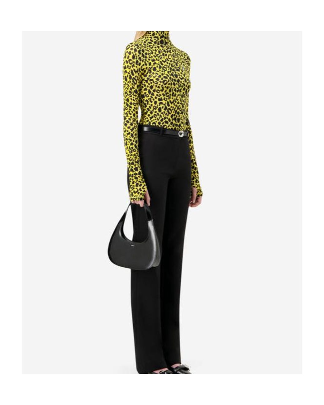 Coperni Green Second Skin Turtleneck Top