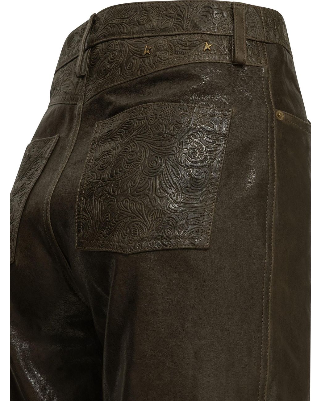 Golden Goose Deluxe Brand Gray Melany Leather Pants