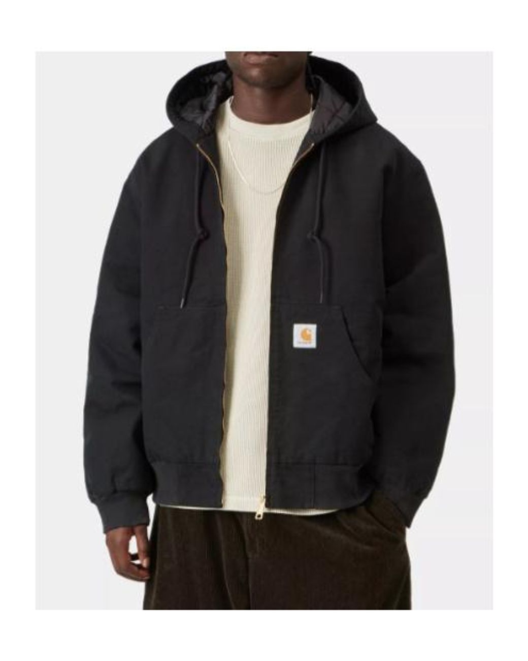 Carhartt Black Og Active Hooded Jacket for men