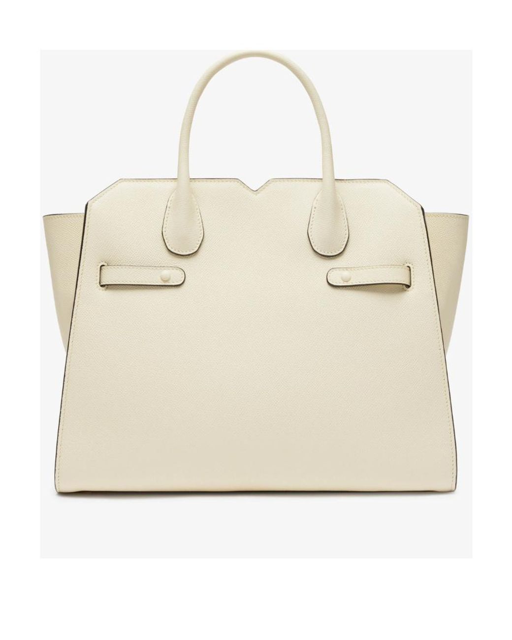 Valextra Natural Medium Milano Leather Tote Bag